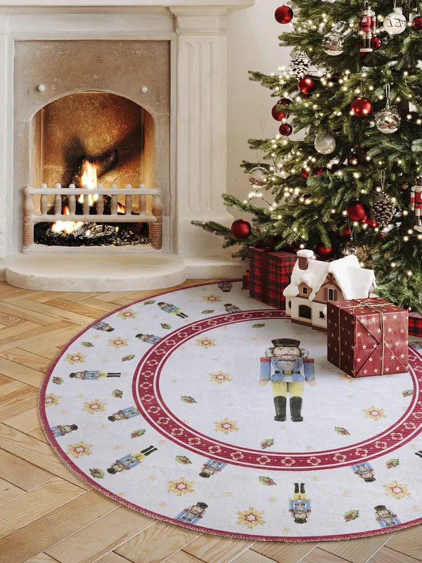 Villeroy & Boch Toy’s Delight Limited Edition Design Teppich Rund Nutcracker Creme Rot