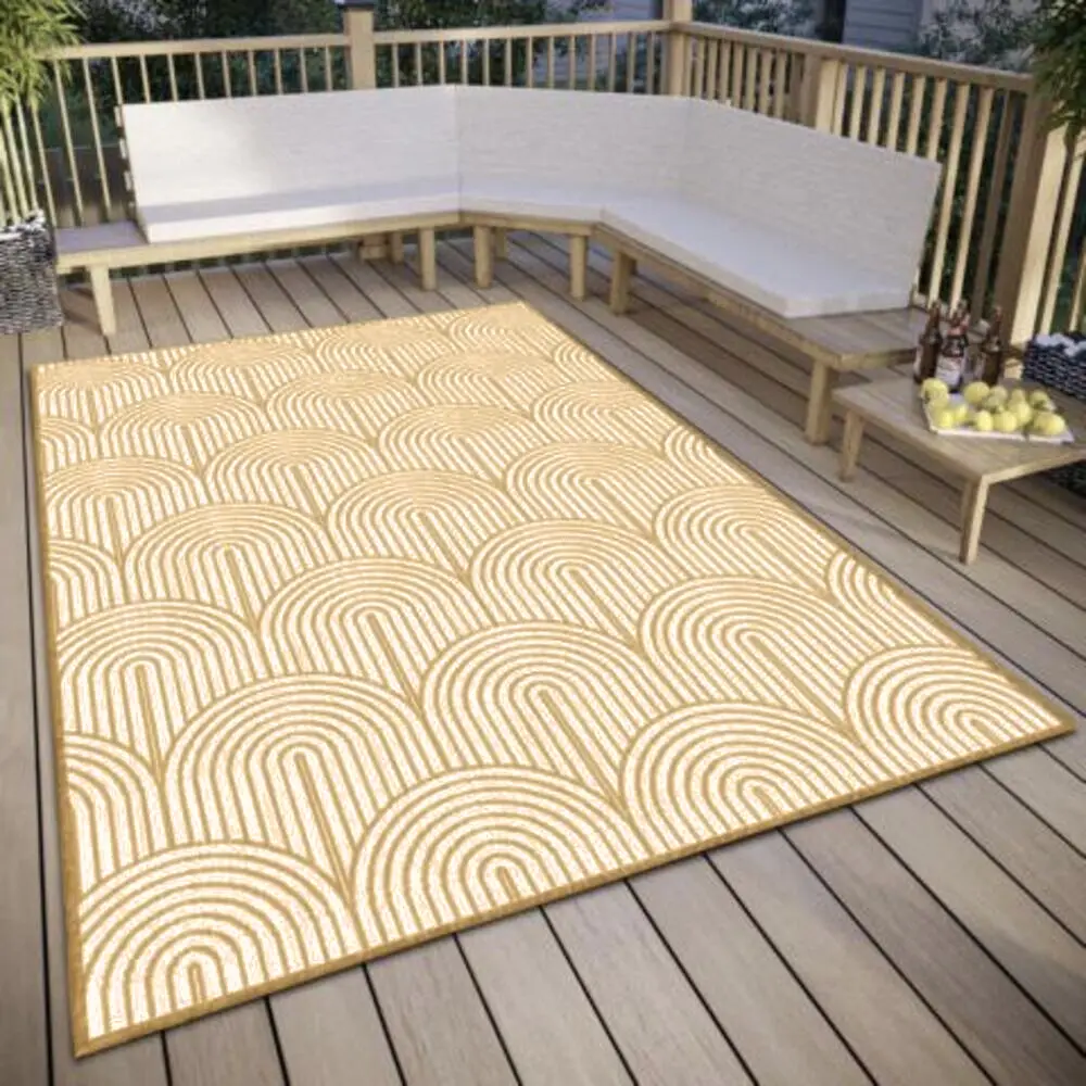 Hanse Home Flachgewebe In- und Outdoor Wendeteppich Pangli Ocker – Ansicht 2