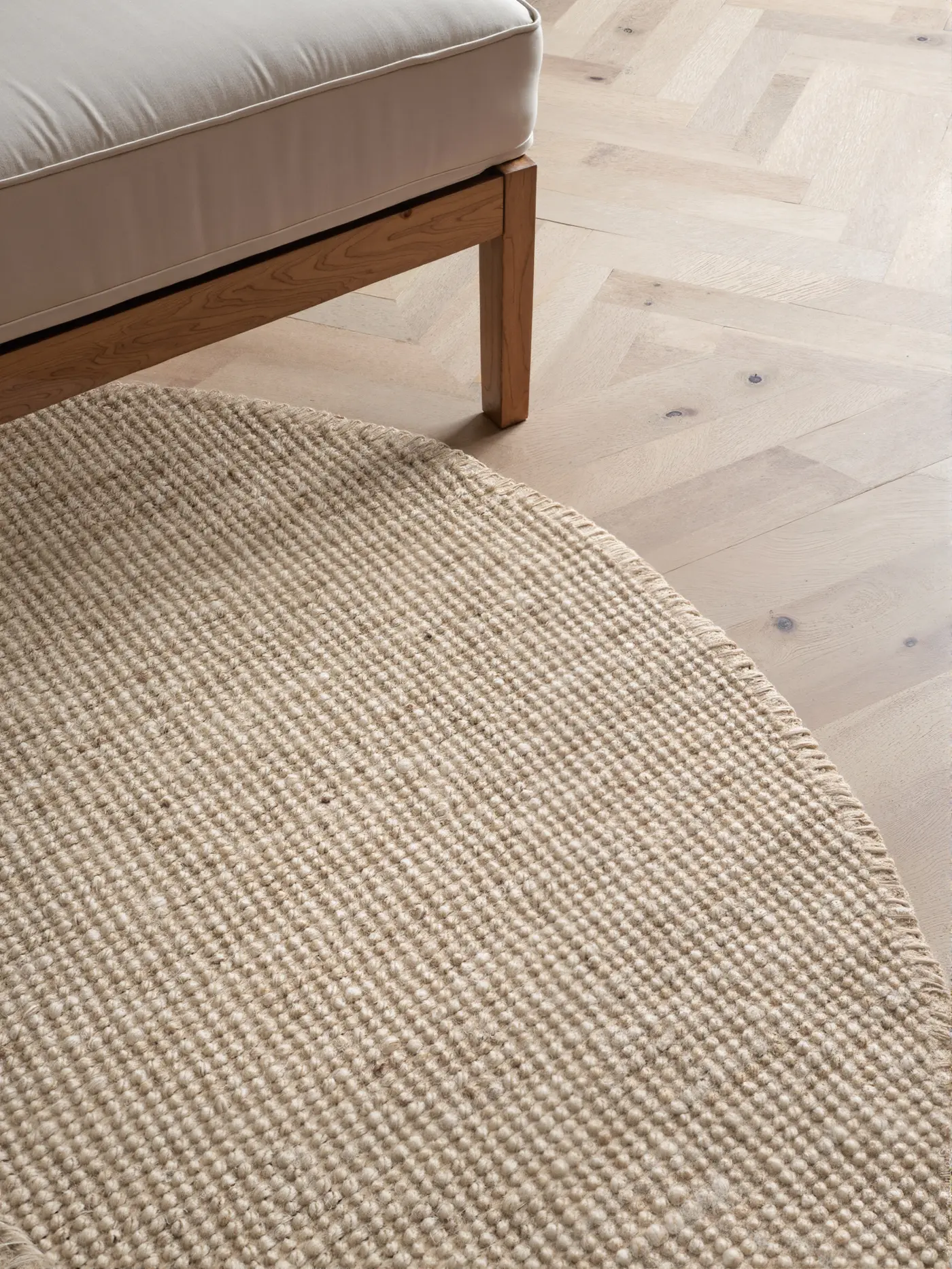 Hanse Home Bouclé Jute Teppich Jaipur Natur Ivoryweiß – Ansicht 3