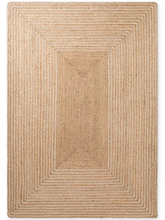 Hanse Home Juno Jute Teppich Juno Line Natur Weiß Gold
