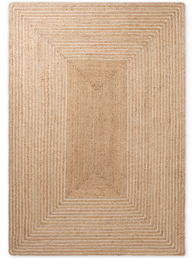 Hanse Home Juno Jute Teppich Juno Line Natur Weiß Gold