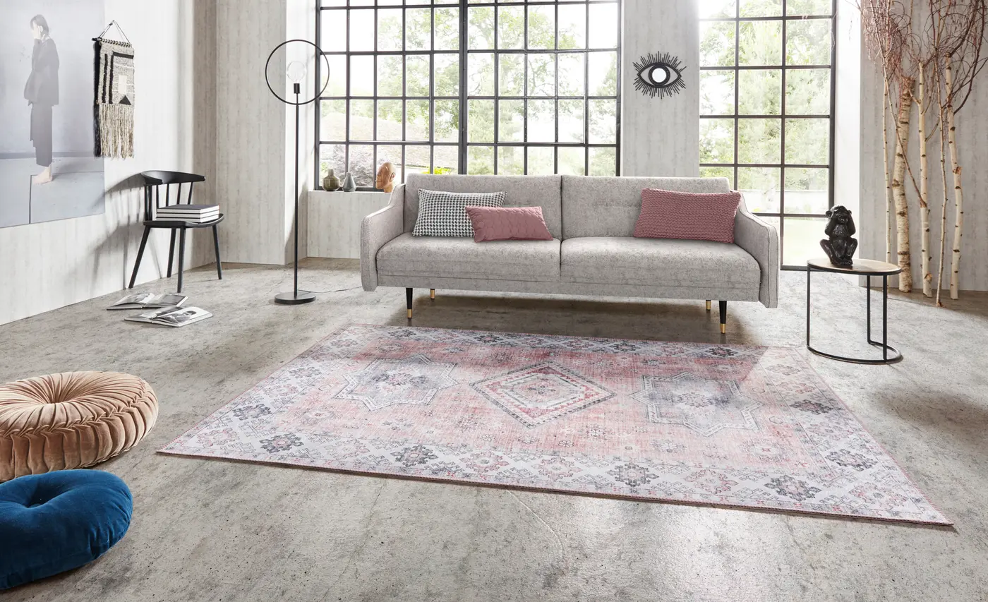 Hanse Home Asmar Kurzflor Teppich Gratia Altrosa – Ansicht 3
