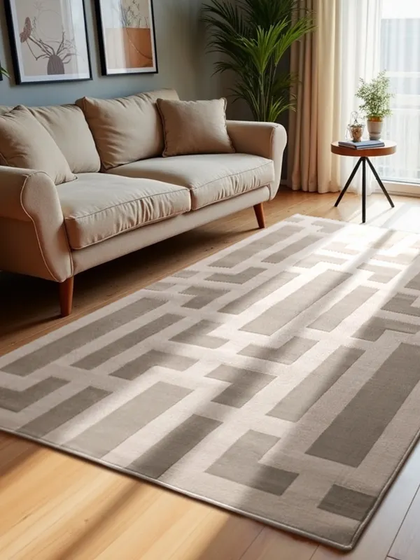 Sie Dekoration Perles Shortpile Teppich Onyx Creme Grau