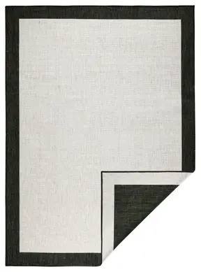 Hanse Home Twin Wendeteppiche In- & Outdoorteppich Panama Creme Schwarz