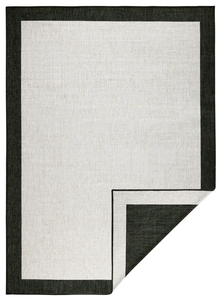 Hanse Home Twin Wendeteppiche In- & Outdoorteppich Panama Creme Schwarz