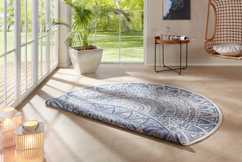 Flachgewebter Wendeteppich für In- und Outdoor Lilja