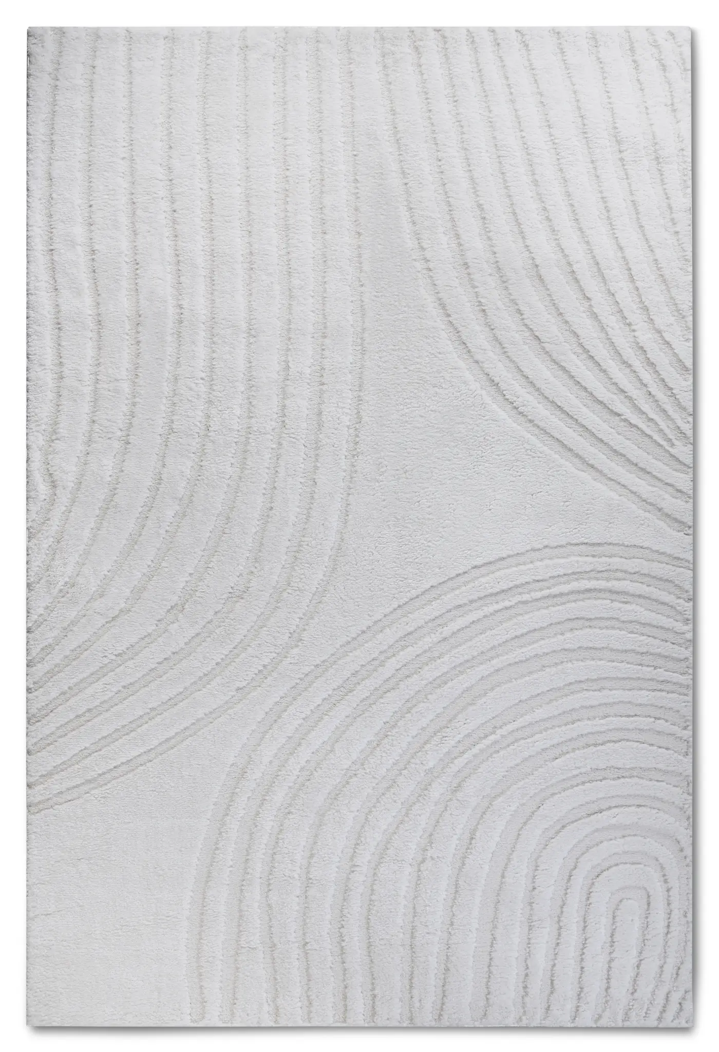 Elle Decoration Gallery Hochflor Teppich Pigment Cremeweiß