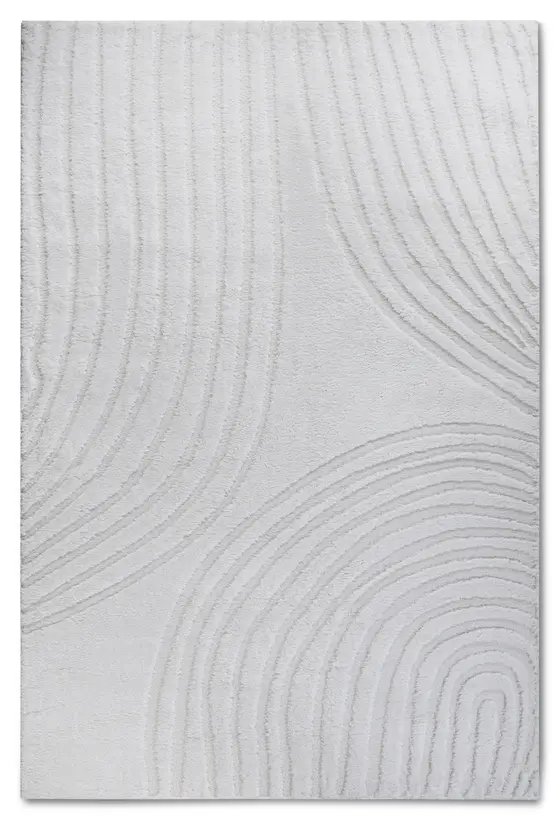 Elle Decoration Gallery Hochflor Teppich Pigment Cremeweiß