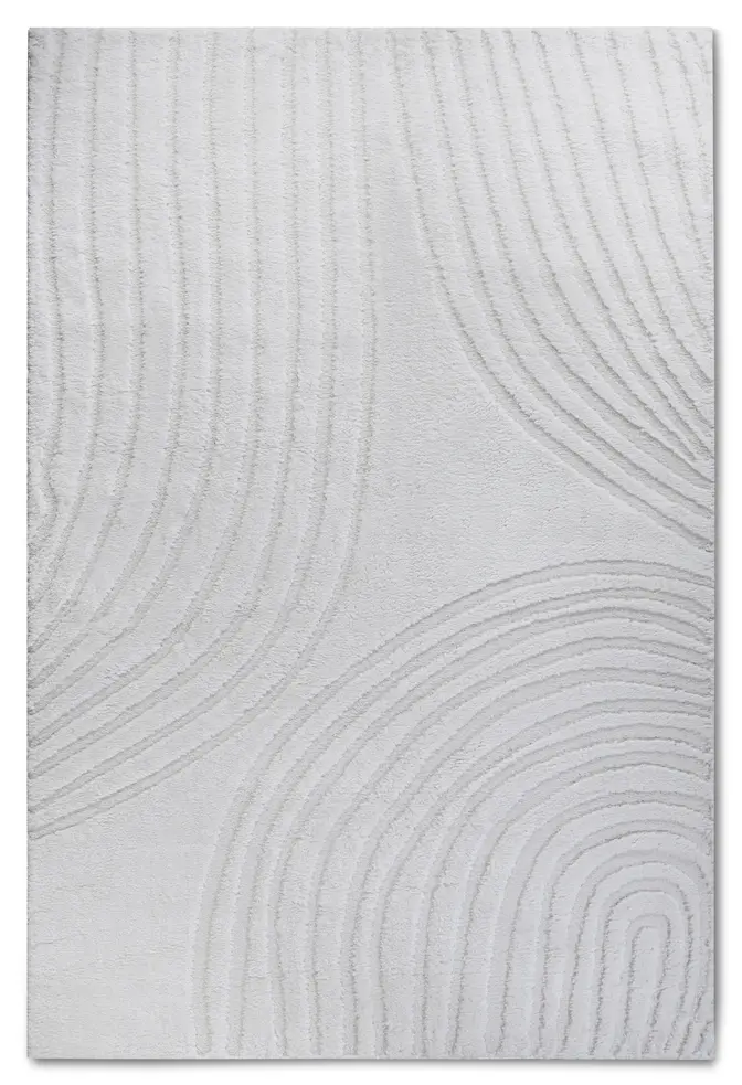 Elle Decoration Gallery Hochflor Teppich Pigment Cremeweiß