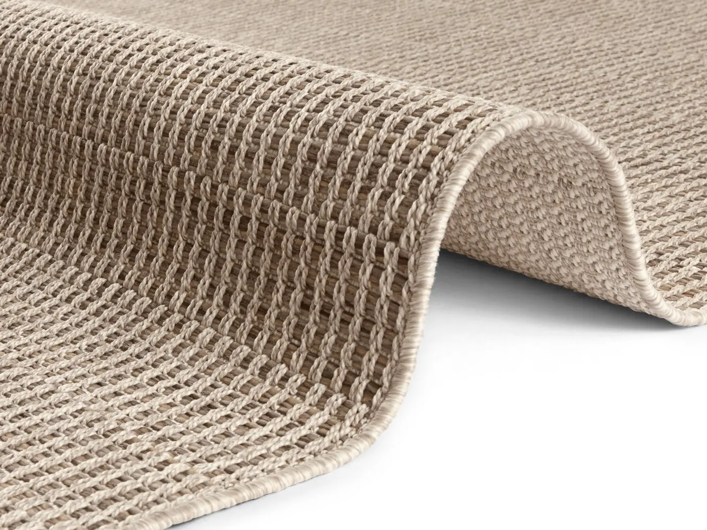Elle Decoration Brave In- & Outdoor Teppich Dreux Natur Braun – Ansicht 3