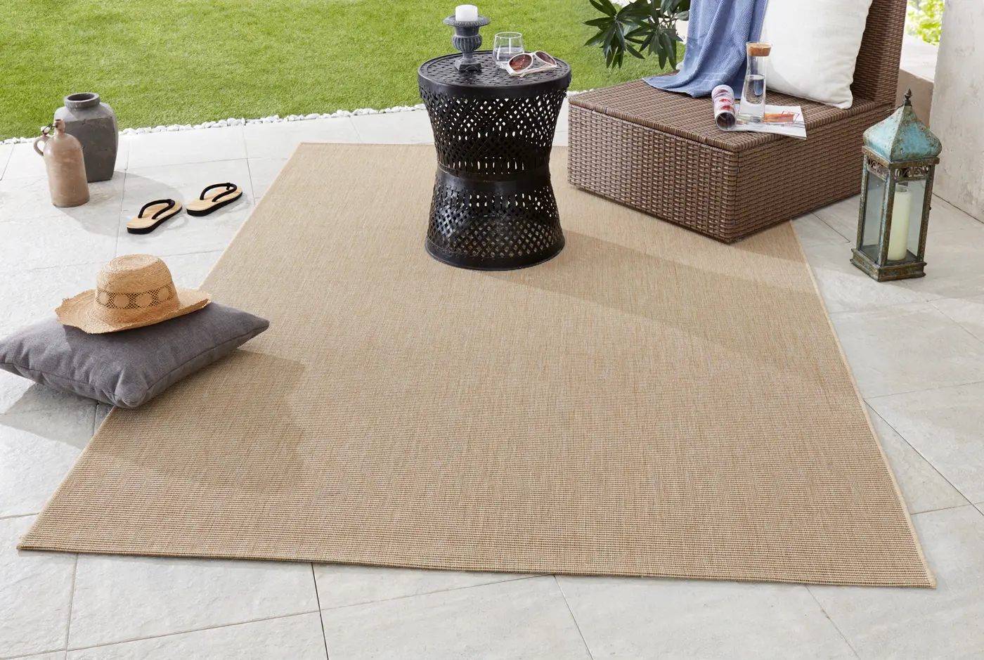 Hanse Home Meadow In- & Outdoorteppich Match Beige – Ansicht 2