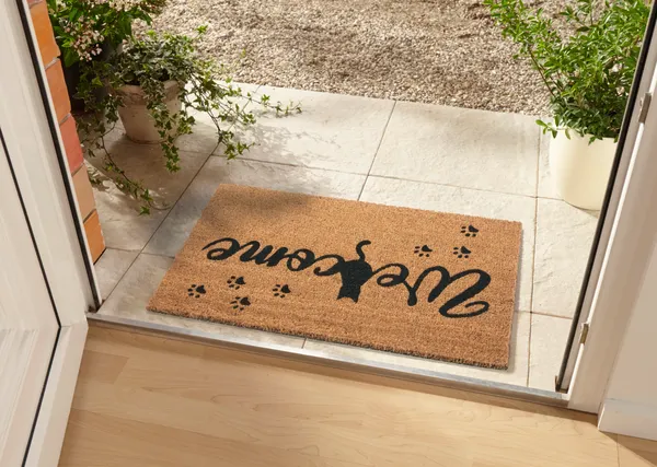 Hanse Home Mix Mats Fußmatte Kokos Cat Paws Welcome