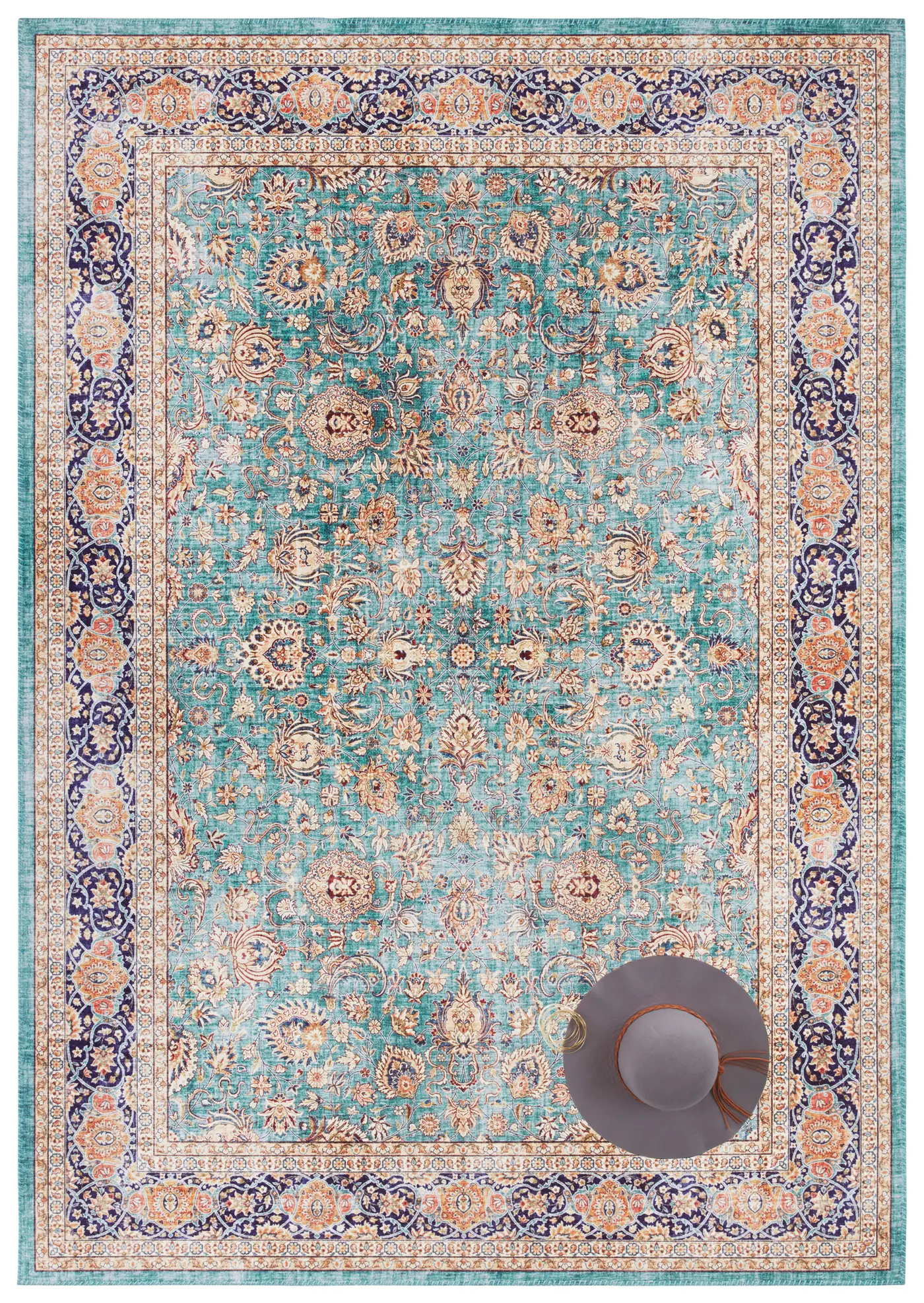 Elle Decortion Imagination Designteppich Keshan Maschad Jade – Ansicht 2
