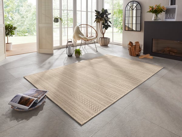 Elle Decoration Brave In- & Outdoor Teppich Arras Natur Braun
