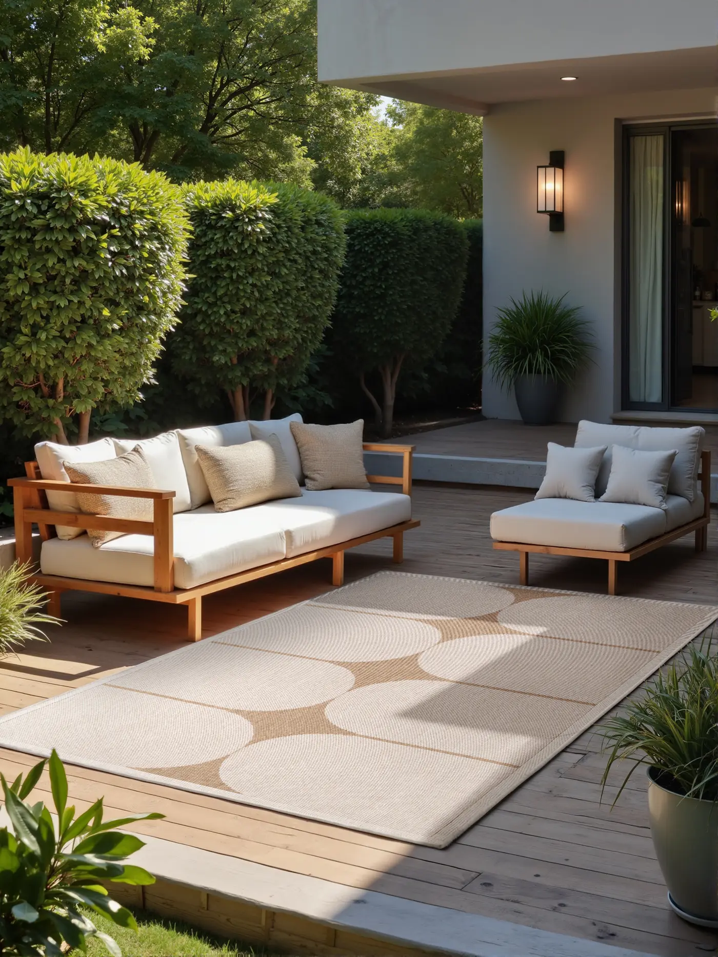 Hanse Home Duet In- & Outdoor Wendeteppich Bowen Jute Weiß – Ansicht 2
