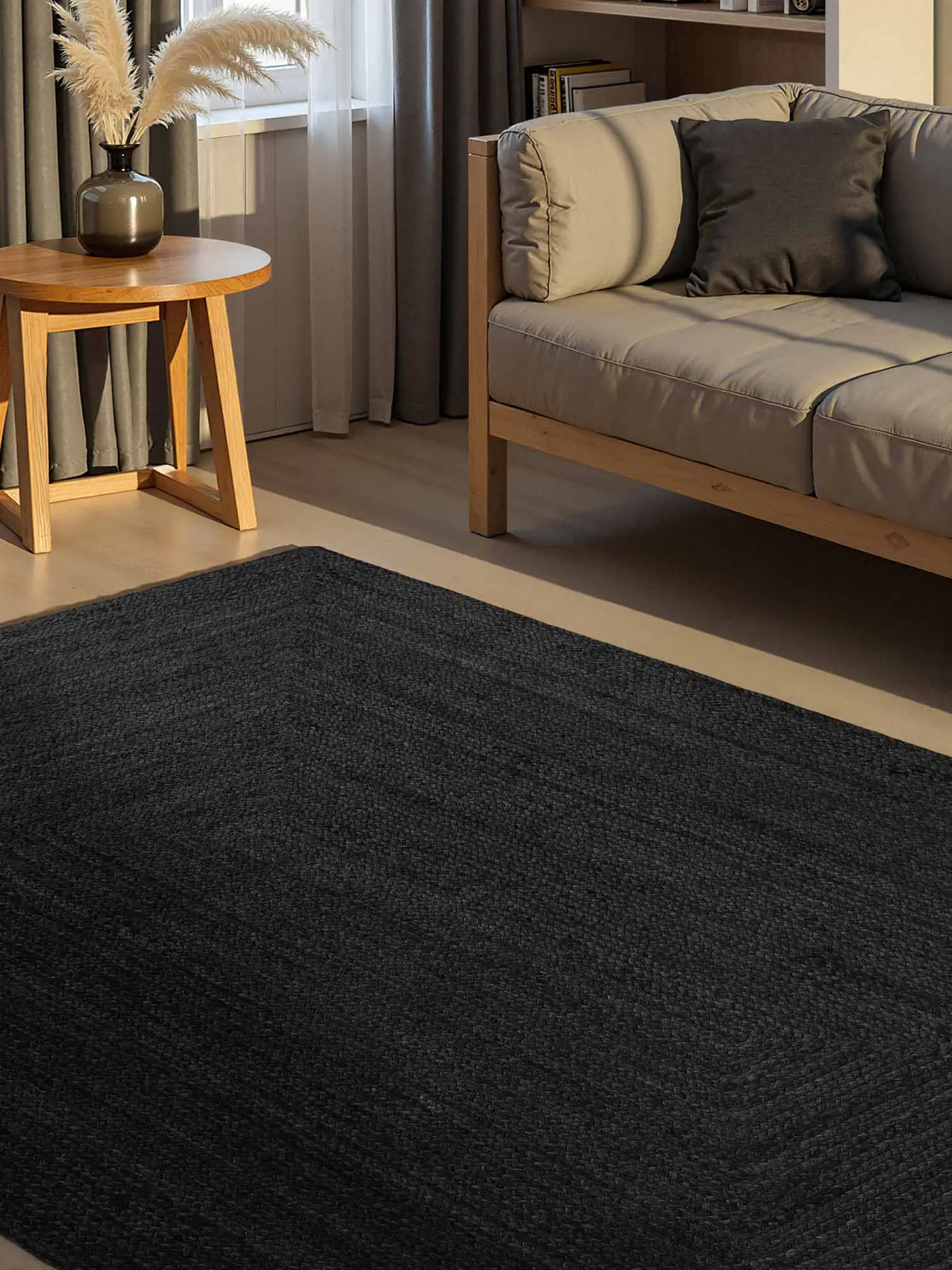 Hanse Home Juno Jute Teppich Juno Schwarz – Ansicht 2