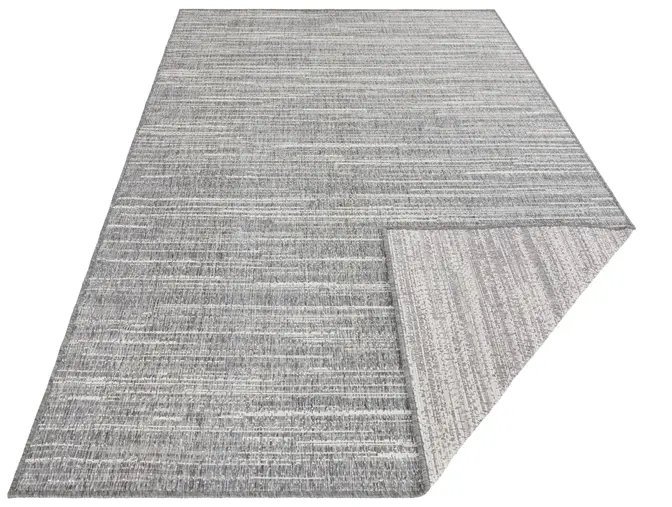 Elle Decoration Gemini In- & Outdoor Wendeteppich Mèlange Silber