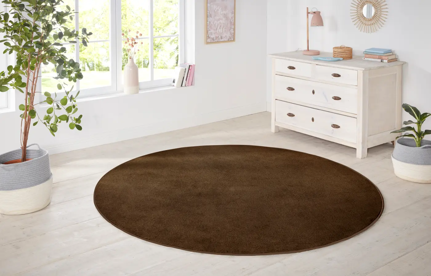 Hanse Home Nasty Teppich Rund Nasty Braun – Ansicht 2