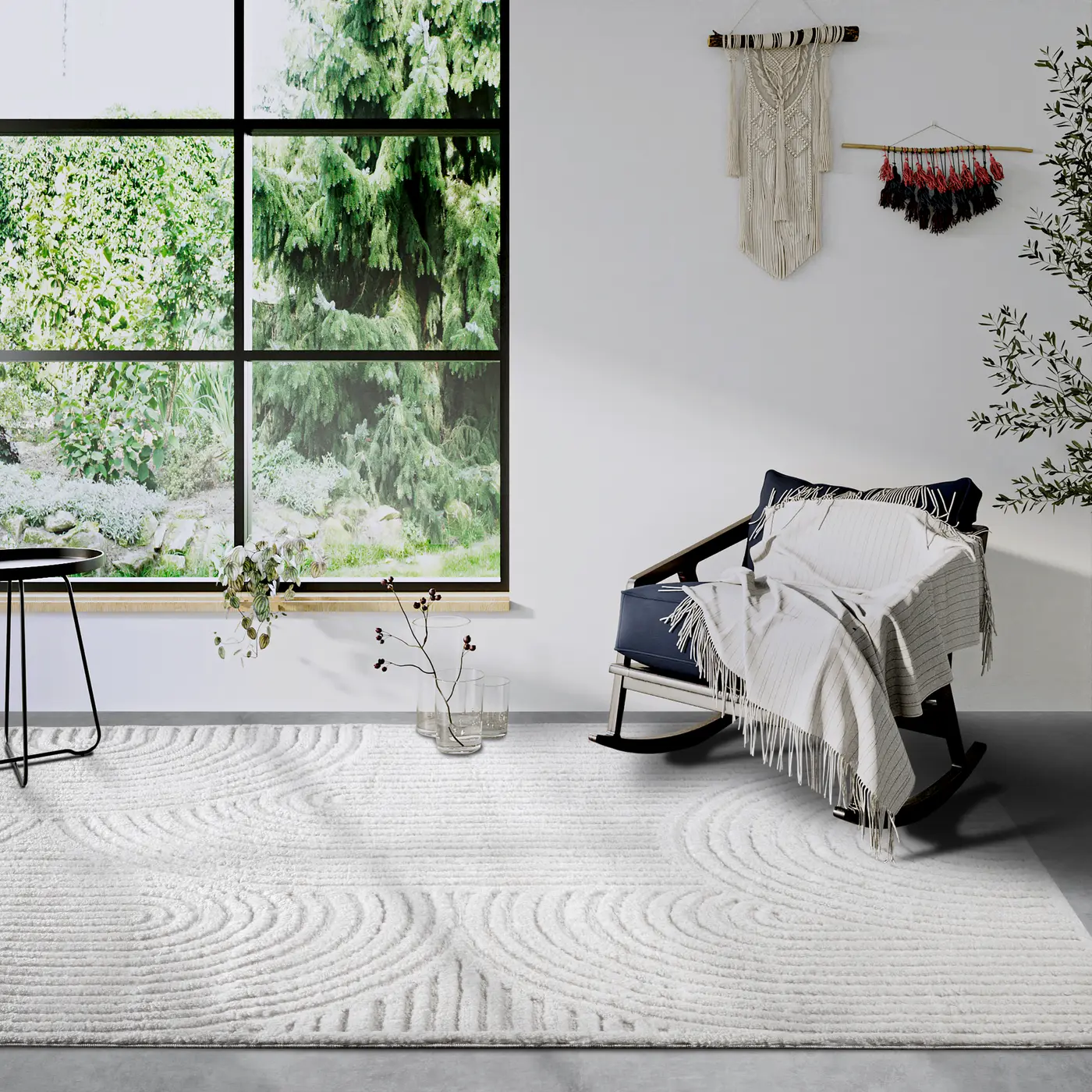 Elle Decoration Gallery Hochflor Teppich Chappe Cremeweiß – Ansicht 2
