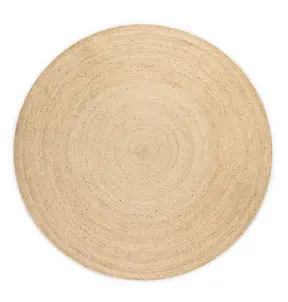 Hanse Home Jute Braided Jute Teppich Rund Rangpur Natur Elfenbein