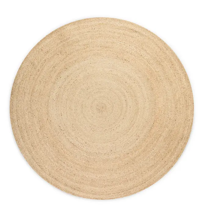 Hanse Home Jute Braided Jute Teppich Rund Rangpur Natur Elfenbein