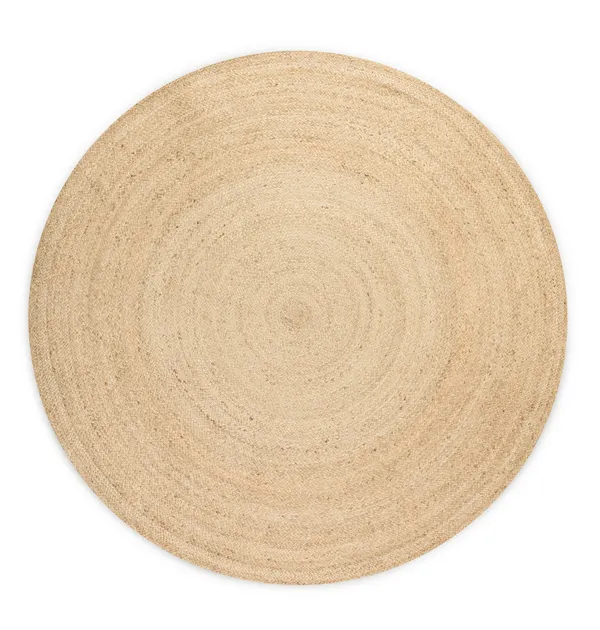 Hanse Home Jute Braided Jute Teppich Rund Rangpur Natur Elfenbein