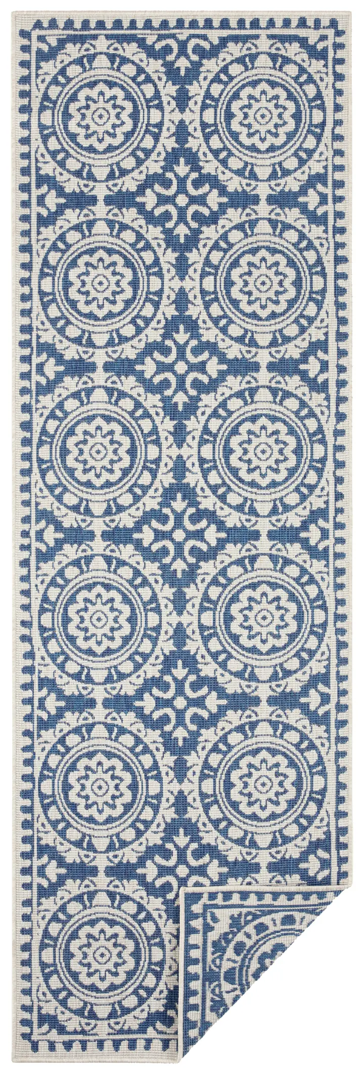 Hanse Home Twin Supreme In- & Outdoor Wendeläufer Jardin Blau
