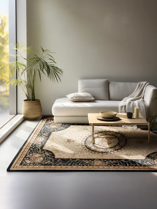 Hanse Startseite Herat Orient Teppich Adraskan Schwarz Creme