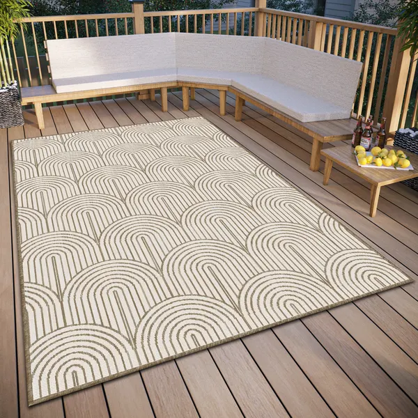 Hanse Home Flachgewebe In- und Outdoor Wendeteppich Pangli Linen