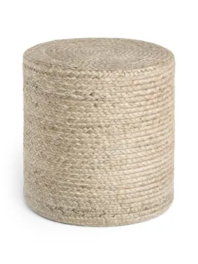 Hanse Home Jutta Jute Pouf Jutta Natur Greige
