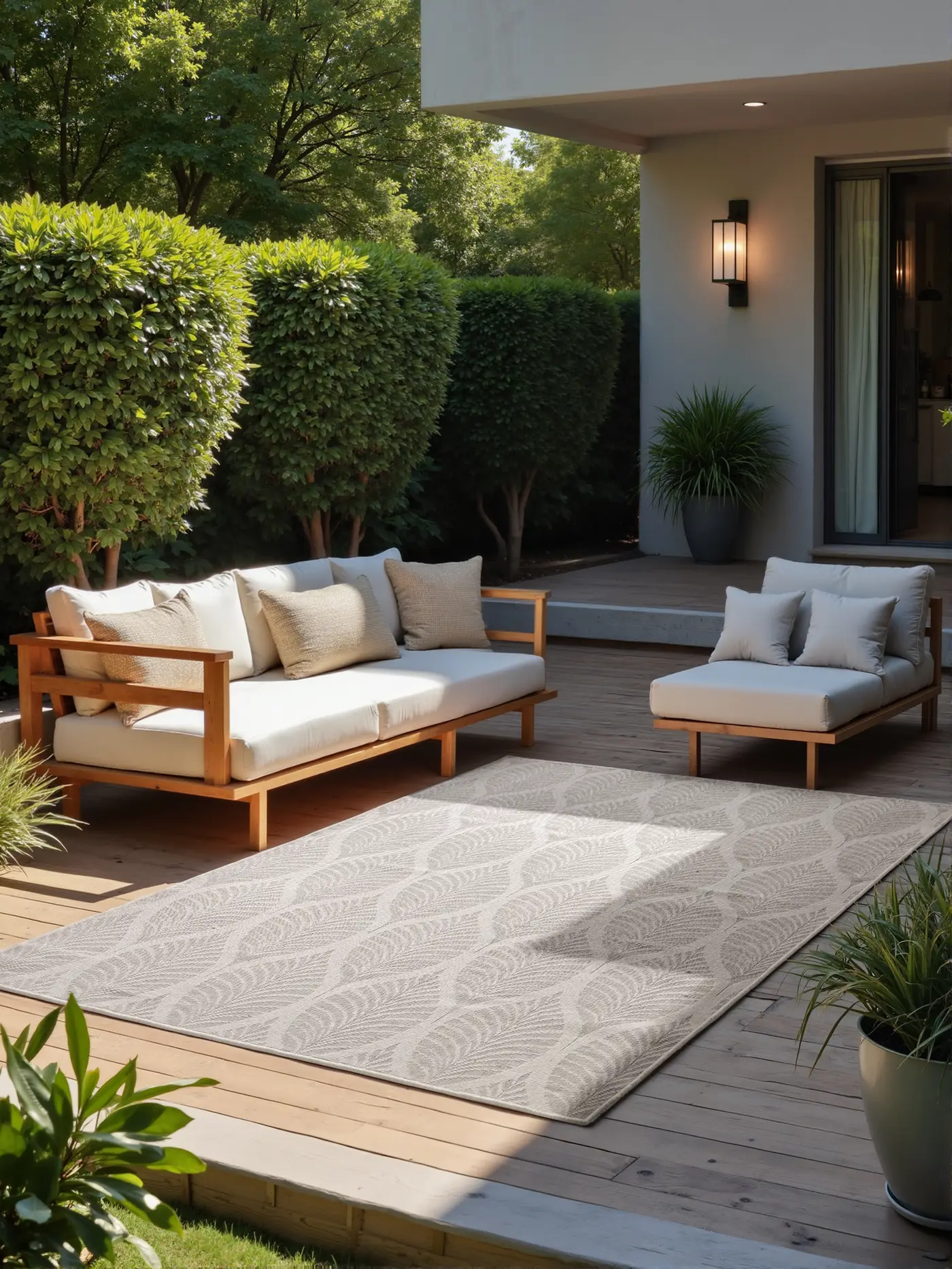 Hanse Home Duet In- & Outdoor Wendeteppich Liora Weiß Grau – Ansicht 2