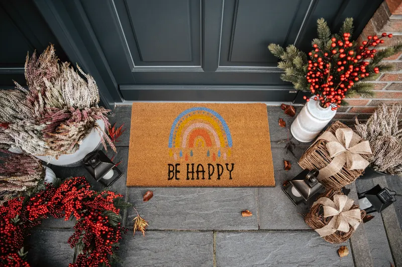 Hanse Startseite Mischen Sie Mats Fußmatte Kokosnüsse Sei Glücklich