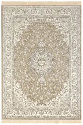 Hanse Home Naveh Kurzflor Teppich Antik Nain Olivgrün Grau