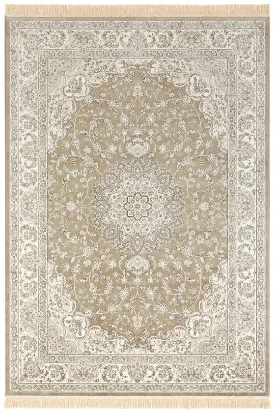 Hanse Home Naveh Kurzflor Teppich Antik Nain Olivgrün Grau