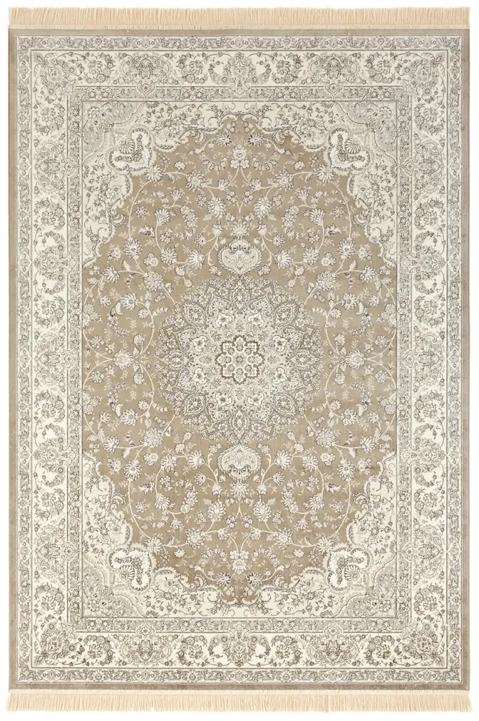 Hanse Home Naveh Kurzflor Teppich Antik Nain Olivgrün Grau