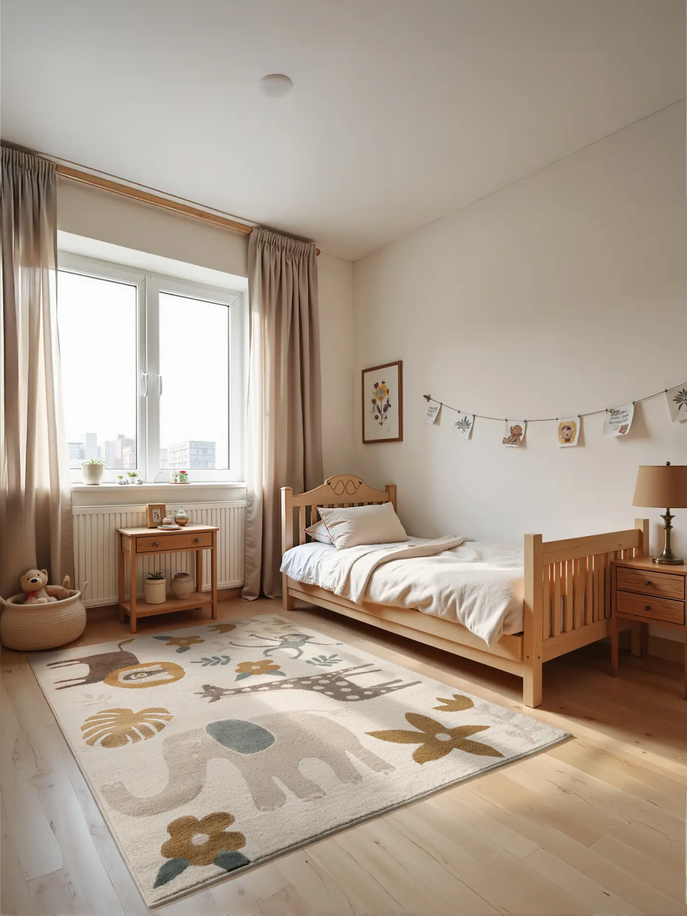 Hanse Home Adventures Kinderteppich Animal Safari Creme Multifarben – Ansicht 2