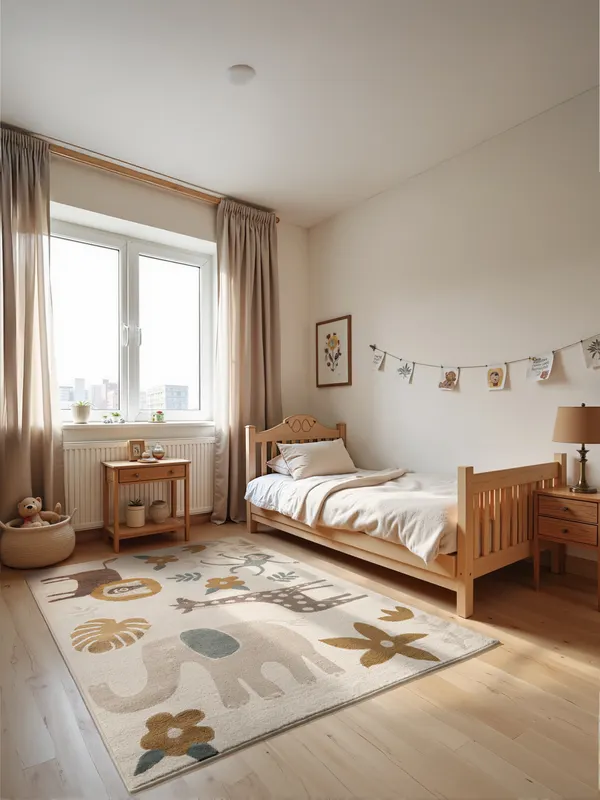 Hanse Home Adventures Kinderteppich Animal Safari Creme Multifarben