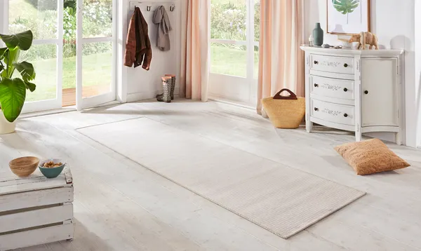 Hanse Home In- & Outdoor Flachgewebe Läufer Nature Sisal-Optik Creme Weiß