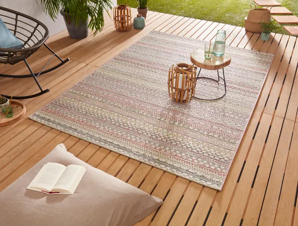 Hanse Home Lotus In- & Outdoorteppich Pine Rosa Gold