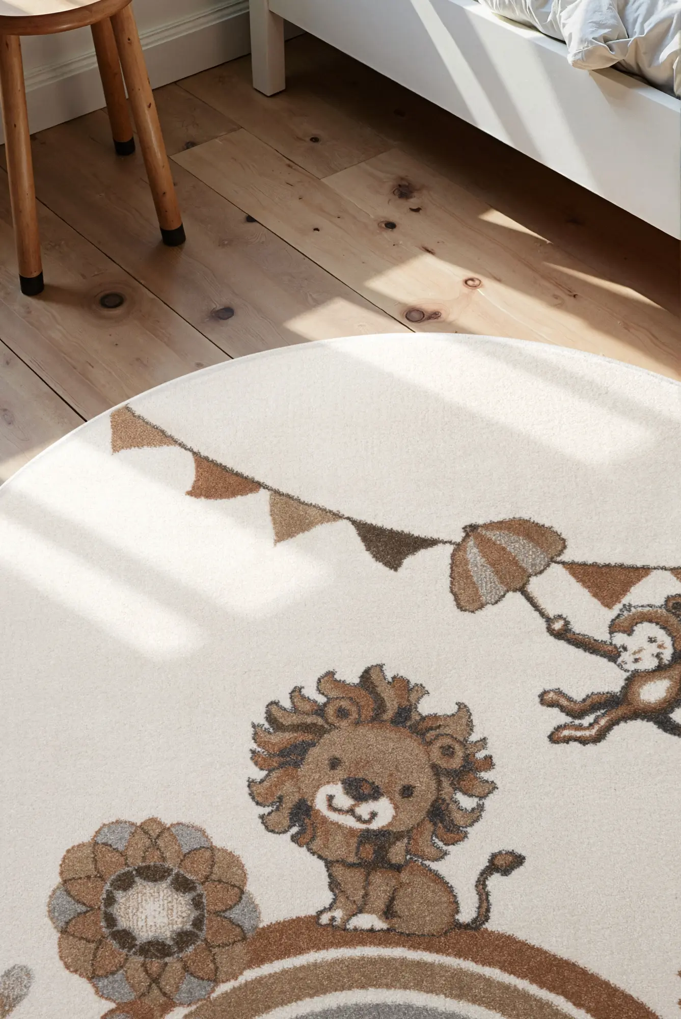 Villeroy & Boch Boho Kids Kinderteppich Rund Roar like a Lion Creme Mulitfarben – Ansicht 3