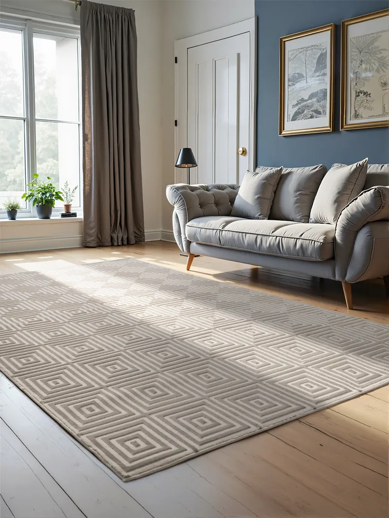 Sie Dekoration Perles Shortpile Teppich Turmaline Weiß Creme