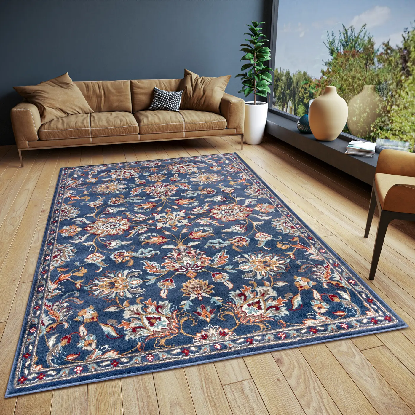 Hanse Home Orient Teppich Caracci Blau Multifarben – Ansicht 2