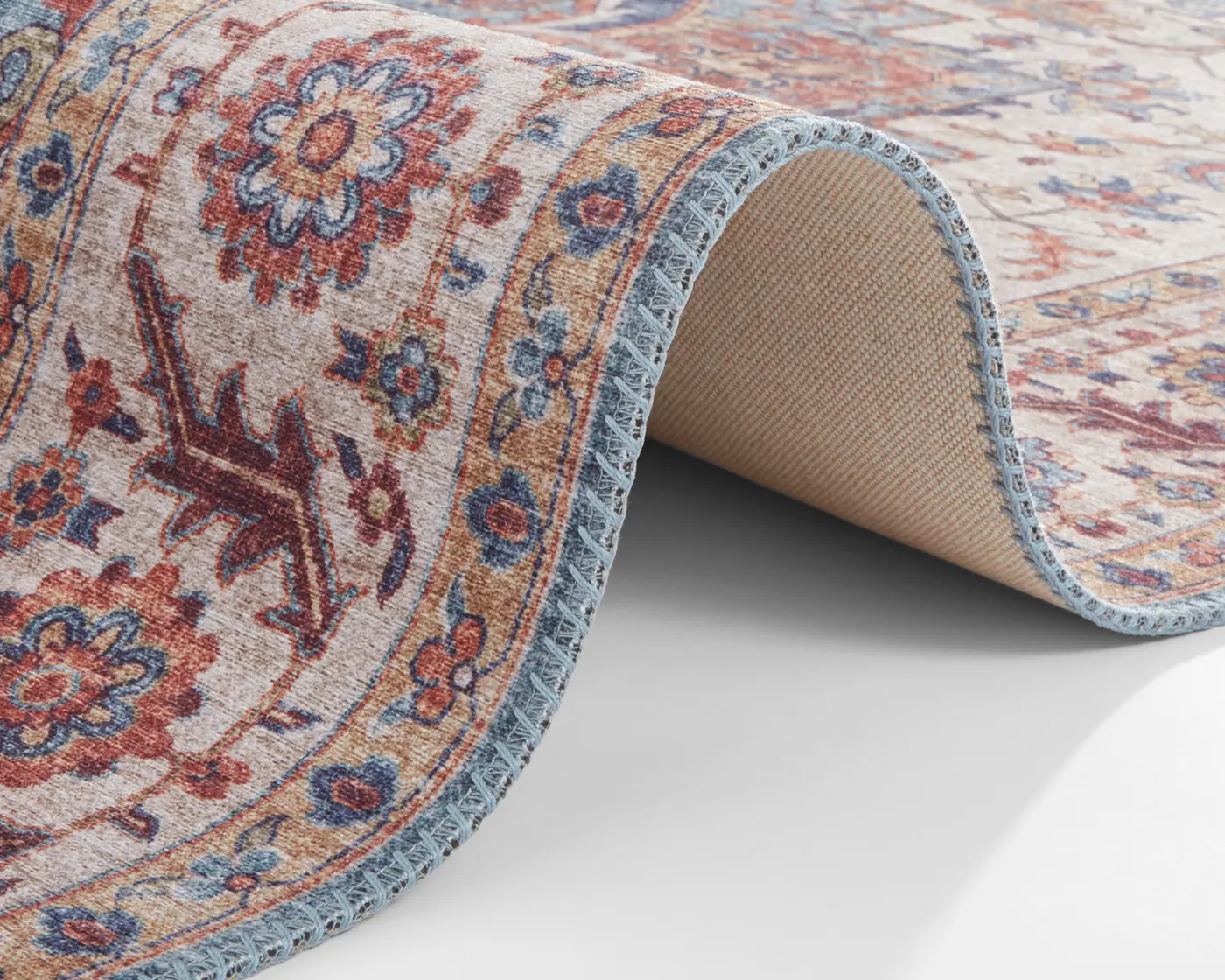 Hanse Home Asmar Kurzflor Teppich Anthea Cyanblau – Ansicht 3