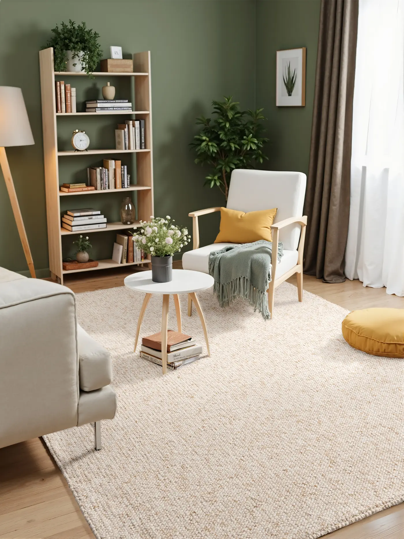 Elle Decoration Rocco Woll-Optik Teppich Rocco Creme – Ansicht 2