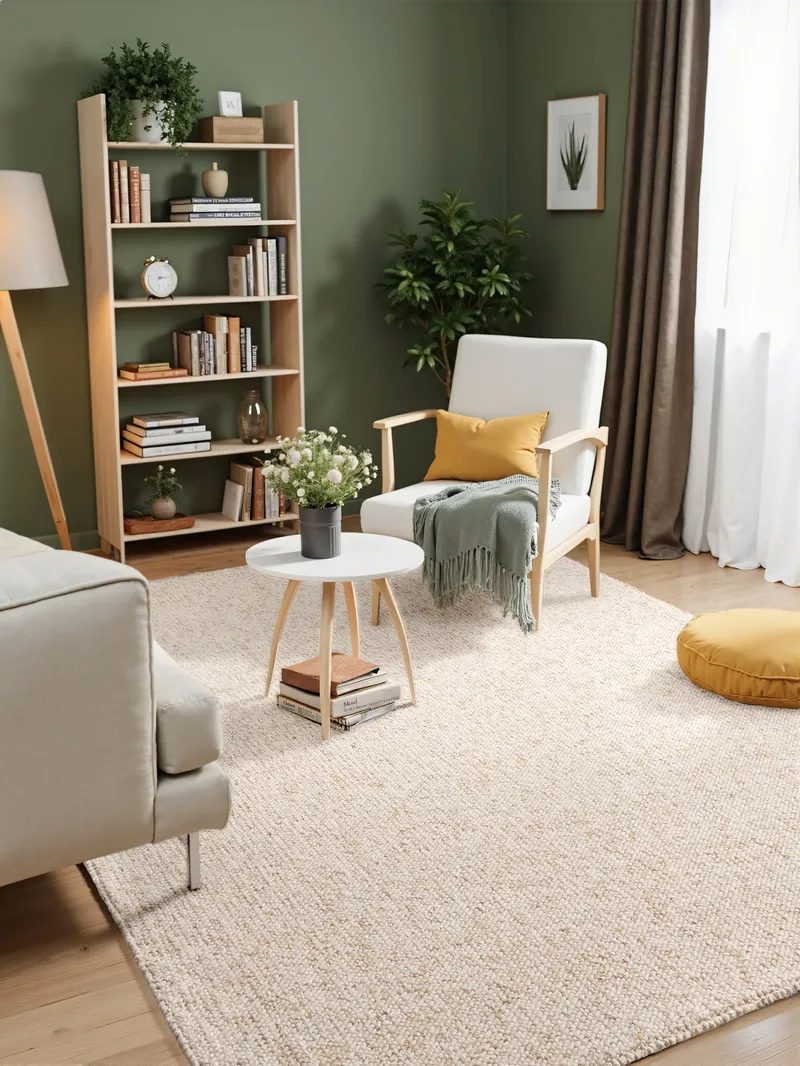 Elle Decoration Rocco Woll-Optik Teppich Rocco Creme