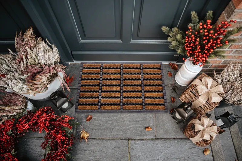 Hanse Home Mix Mats Fußmatte Gummi-Kokos Brushes Schwarz Natur