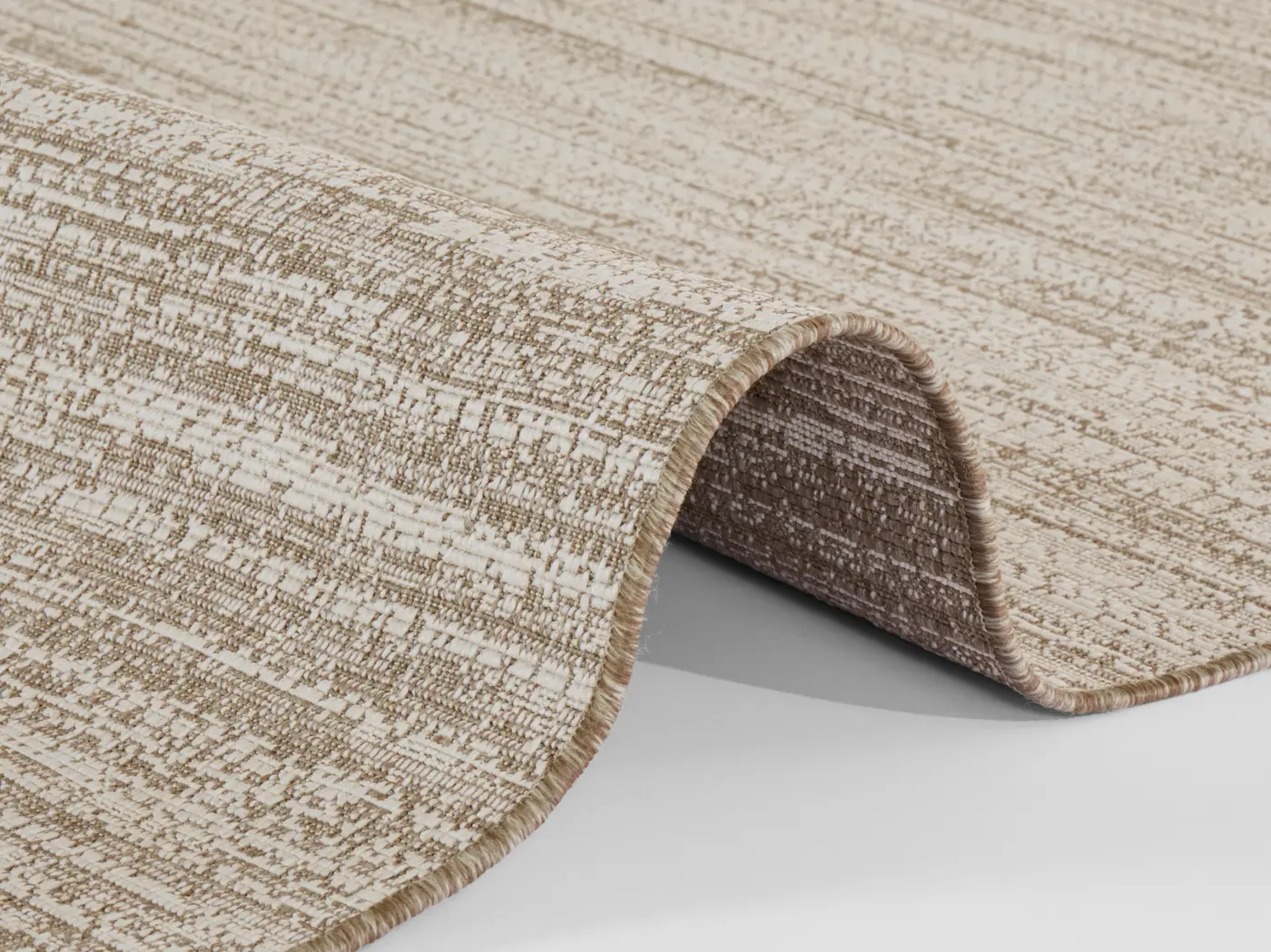 Elle Decoration Gemini In- & Outdoor Wendeteppich Mèlange Linen – Ansicht 3