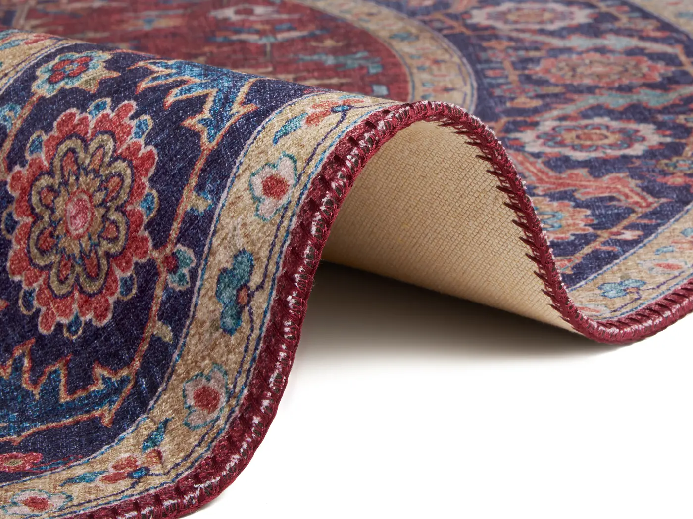 Hanse Home Asmar Kurzflor Teppich Anthea Pflaumenrot – Ansicht 3