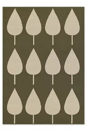 Hanse Home Adventures Kinderteppich Lovely Leaves Grün Creme