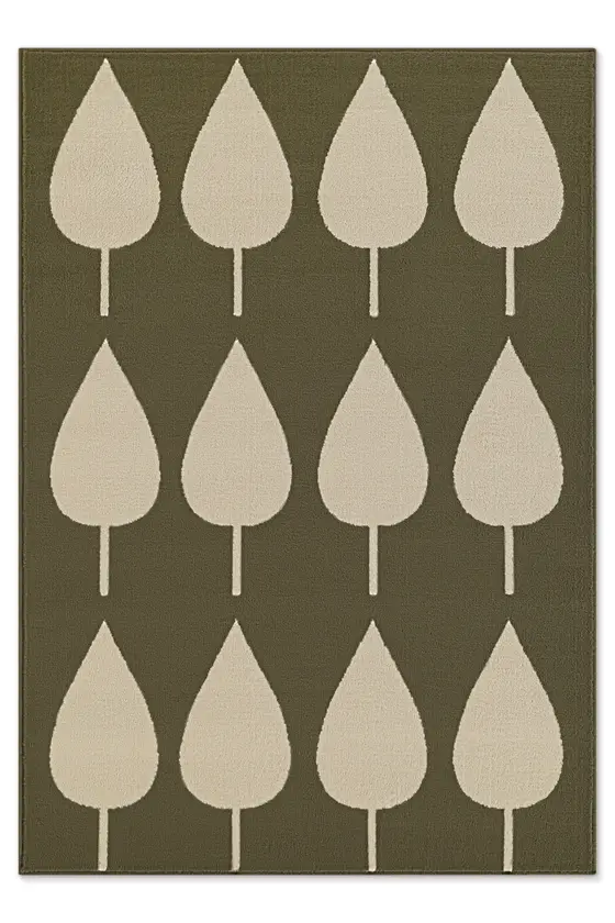 Hanse Home Adventures Kinderteppich Lovely Leaves Grün Creme